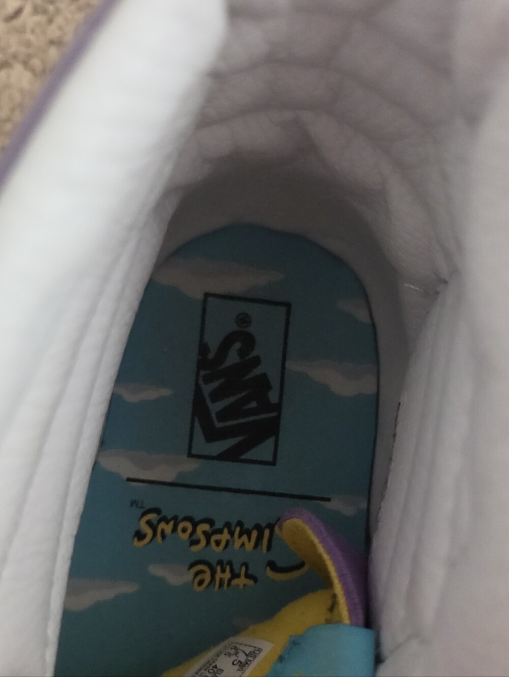 Vans X Lisa Simpson Purple High-Top Sneakers with Yellow Laces - Picture 3 of 7